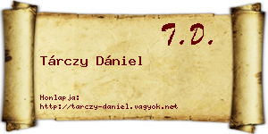 Tárczy Dániel névjegykártya
