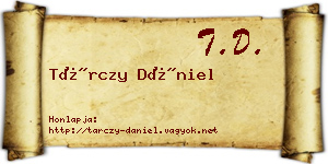 Tárczy Dániel névjegykártya